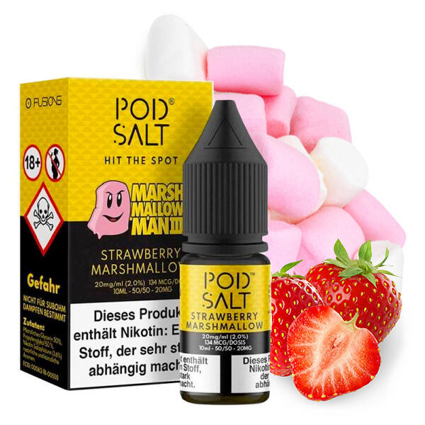 POD Salt FUSION Liquid Nikotinsalz 10ml - Strawberry Marshmallow