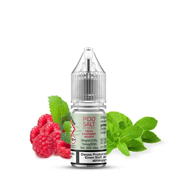 POD Salt XTRA Liquid Nikotinsalz 10ml - Fresh Raspberry Mojito