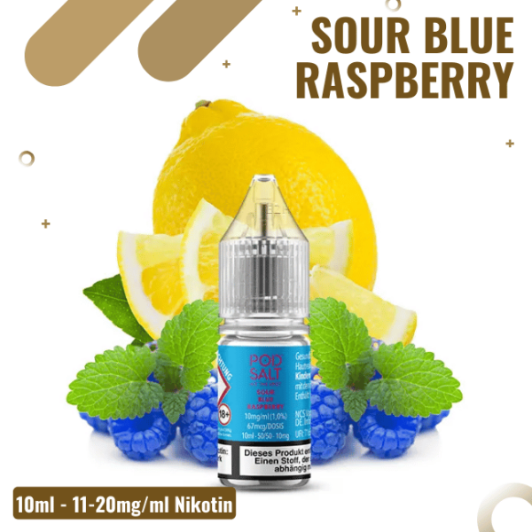 POD Salt XTRA Liquid Nikotinsalz 10ml - Sour Blue Raspberry