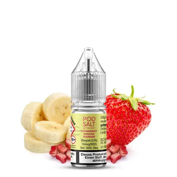 POD Salt XTRA Liquid Nikotinsalz 10ml - Strawberrry Banana Rhubarb