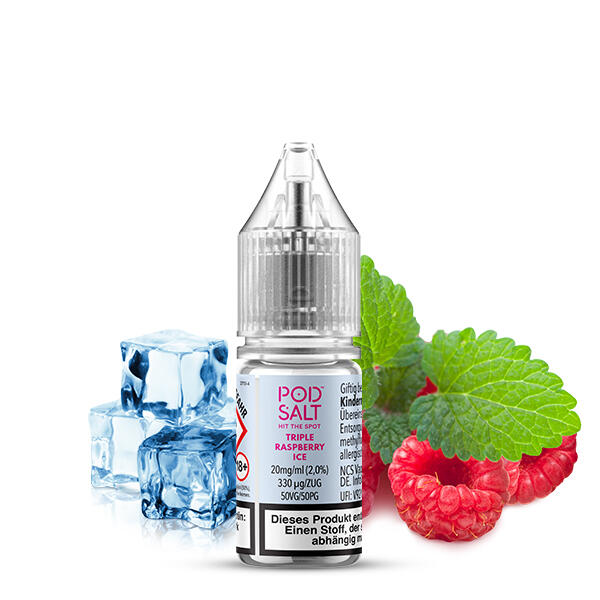 POD Salt XTRA Liquid Nikotinsalz 10ml - Triple Raspberry Ice