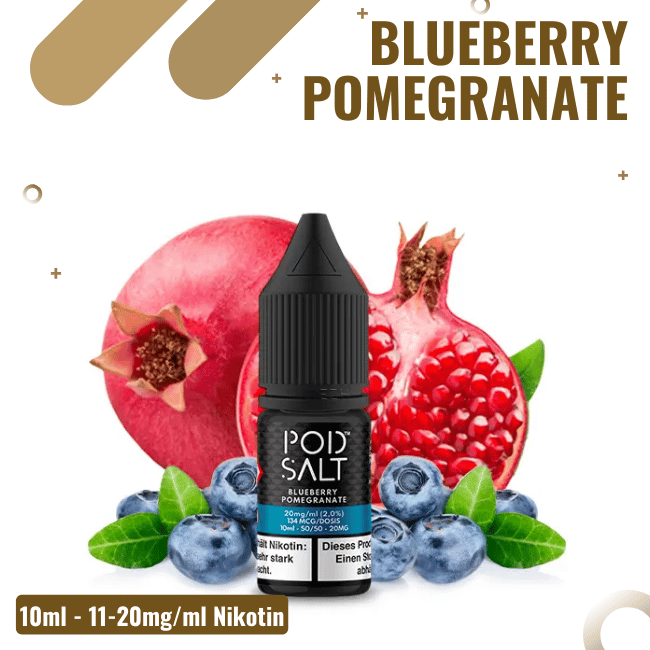 POD Salt FUSION Liquid Nikotinsalz 10ml - Blueberry Pomegranate - 20mg Nikotin
