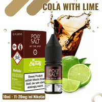 POD Salt FUSION Liquid Nikotinsalz 10ml - Cola with Lime...