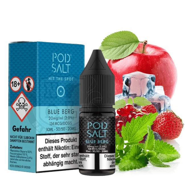 POD Salt Liquid Nikotinsalz 10ml - Blue Berg - 20mg Nikotin