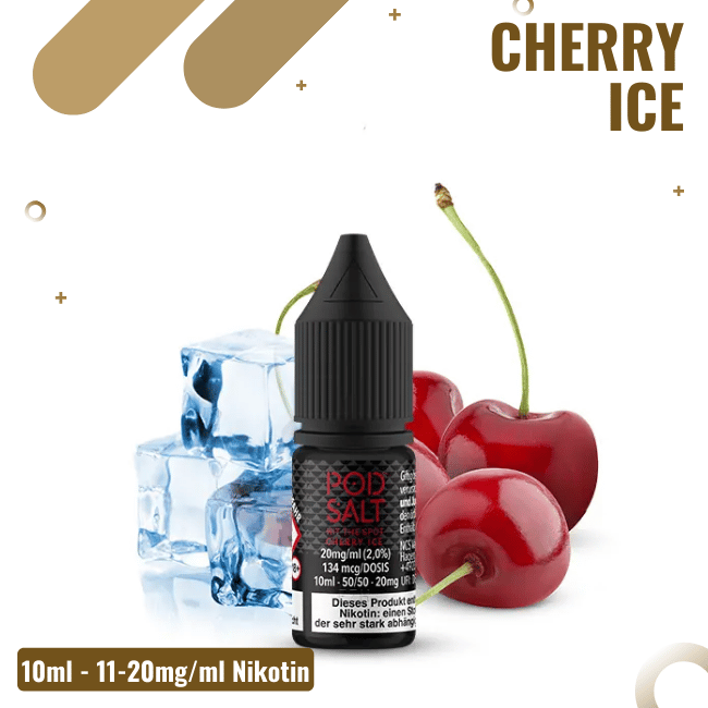 POD Salt Liquid Nikotinsalz 10ml - Cherry Ice - 11mg Nikotin