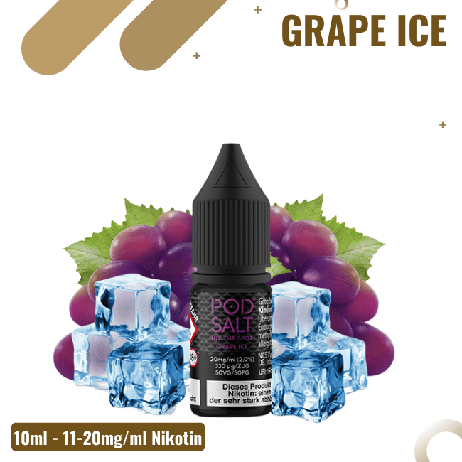 POD Salt Liquid Nikotinsalz 10ml - Grape Ice - 11mg Nikotin