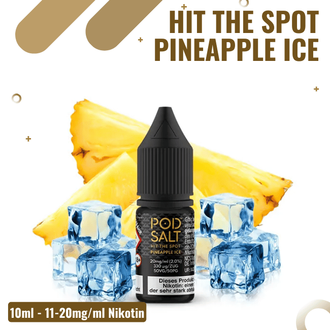 POD Salt Liquid Nikotinsalz 10ml - Pineapple Ice - 20mg Nikotin