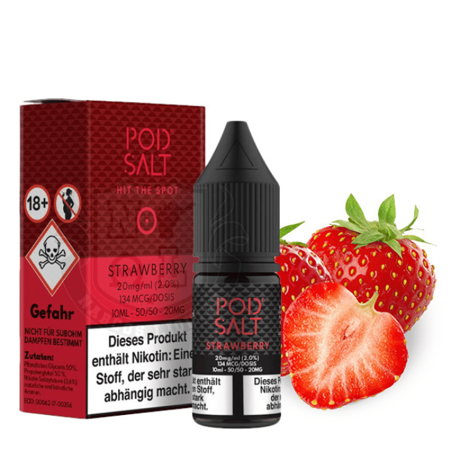 POD Salt Liquid Nikotinsalz 10ml - Strawberry - 11mg Nikotin