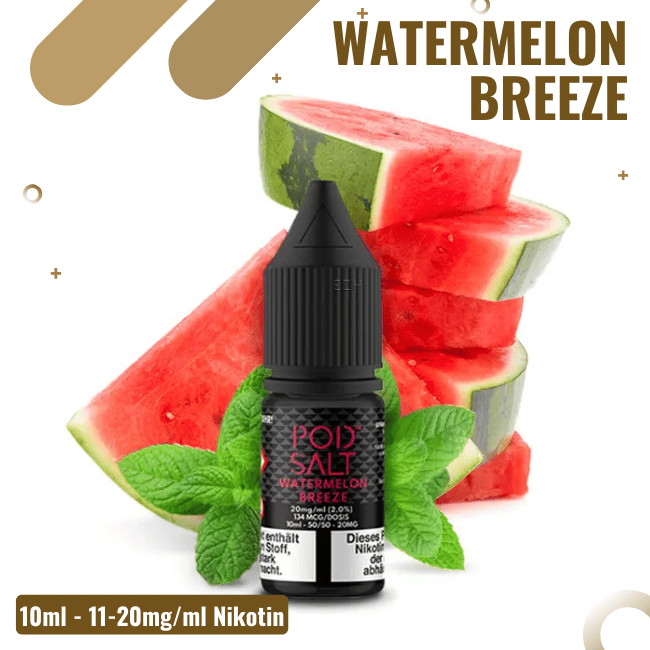 POD Salt Liquid Nikotinsalz 10ml - Watermelon Breeze -...