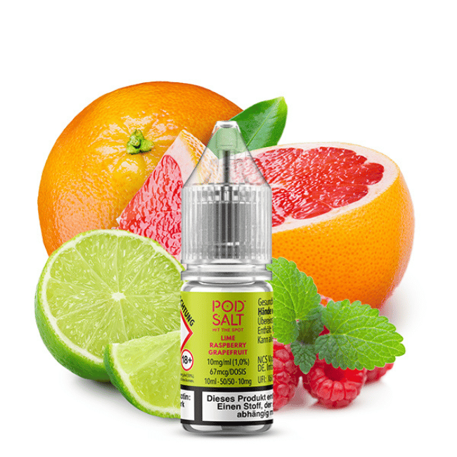 POD Salt XTRA Liquid Nikotinsalz 10ml - Lime Raspberry Grapefruit -  20mg Nikotin