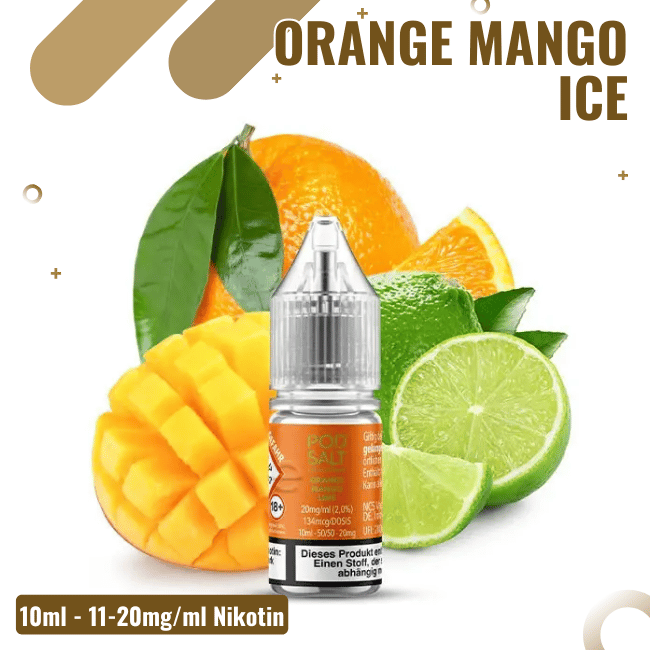 POD Salt XTRA Liquid Nikotinsalz 10ml - Orango Mango Lime -  10mg Nikotin