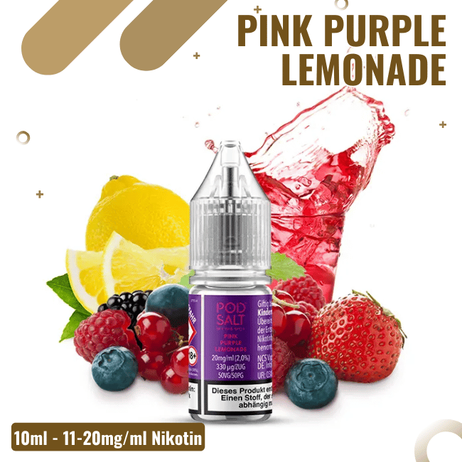 POD Salt XTRA Liquid Nikotinsalz 10ml - Pink Purple Lemoande -  20mg Nikotin