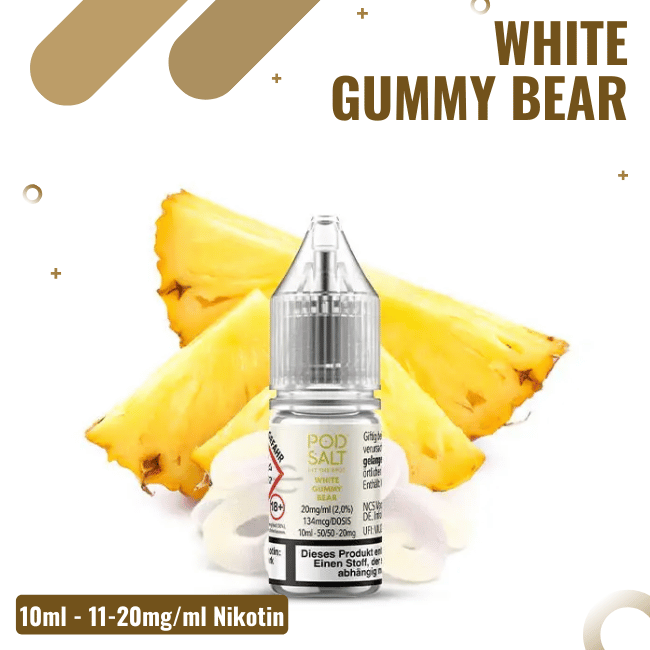 POD Salt XTRA Liquid Nikotinsalz 10ml - White Gummy Bear -  20mg Nikotin