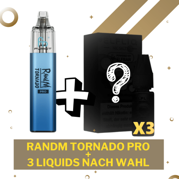 RandM Tornado Pro Bundle - 3x Liquid + Akku