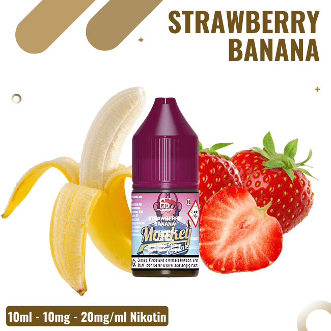 RandM Tornado Nicsalt Liquid 10ml - Strawberry Banana - 20mg/ml