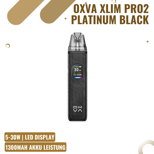 OXVA Xlim Pro 2 - Pod Kit - Platinum Black