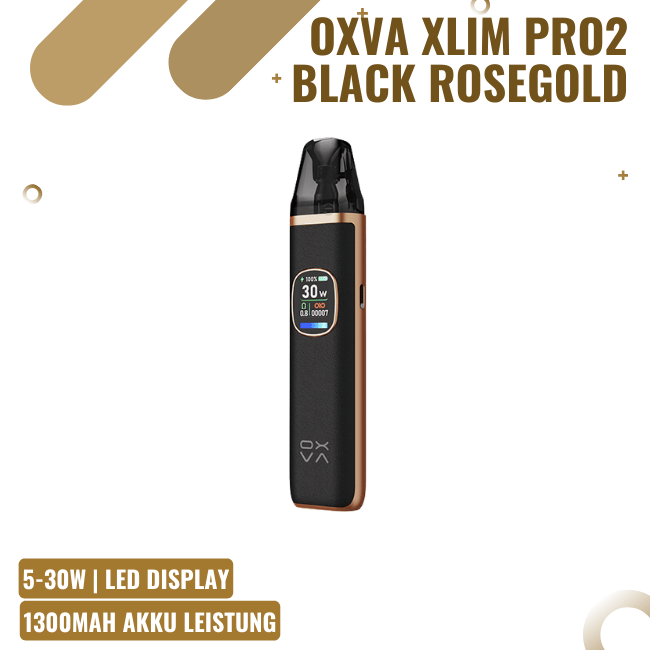 OXVA Xlim Pro 2 - Pod Kit - Black Roségold