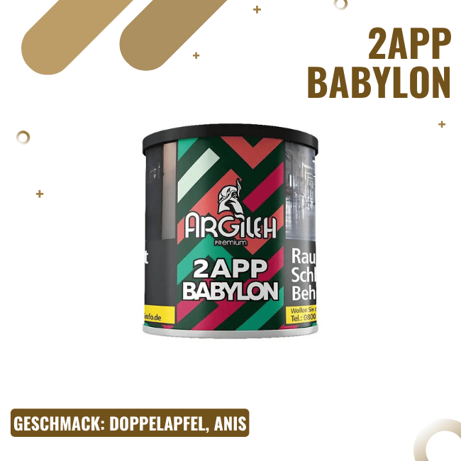 Argileh Tobacco 200g - 2App Babylon - Shisha Tabak