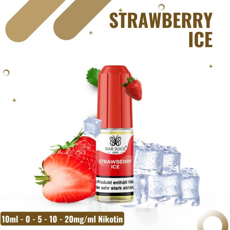 Bar Juice 5000 Nicsalt 10ml - Strawberry Ice - 5mg Nikotin