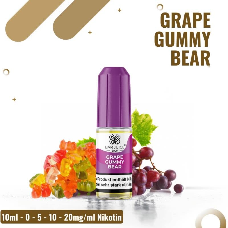 Bar Juice 5000 Nicsalt 10ml - Grape Gummy Bear - 20mg Nikotin