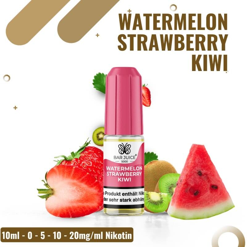Bar Juice 5000 Nicsalt 10ml - Watermelon Strawberry Kiwi - 20mg Nikotin