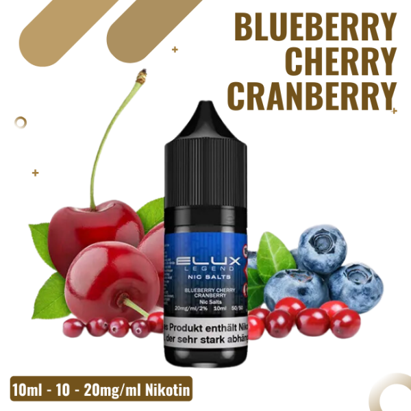 Elux Nikotinsalz Liquid 10ml - Blueberry Cherry Cranberry