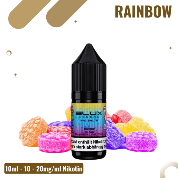 Elux Nikotinsalz Liquid 10ml - Rainbow