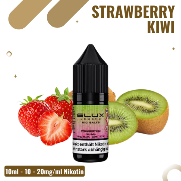 Elux Nikotinsalz Liquid 10ml - Strawberry Kiwi