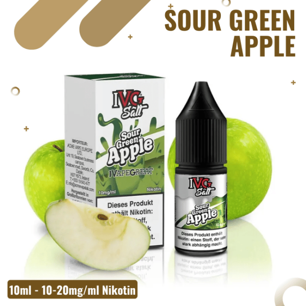 IVG Salt 10ml - Sour Green Apple