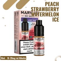 Maryliq Peach Strawberry Watermelon Ice - Lost Mary Liquid