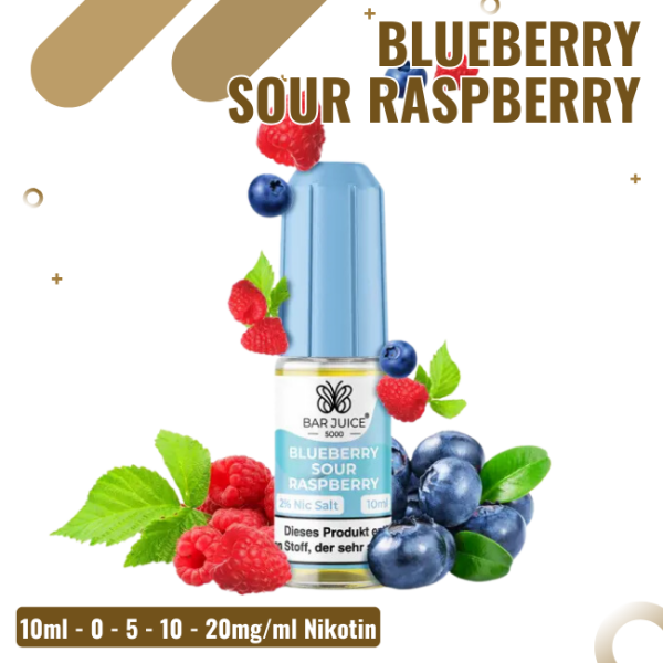 Bar Juice 5000 Nicsalt 10ml - Blueberry Sour Raspberry