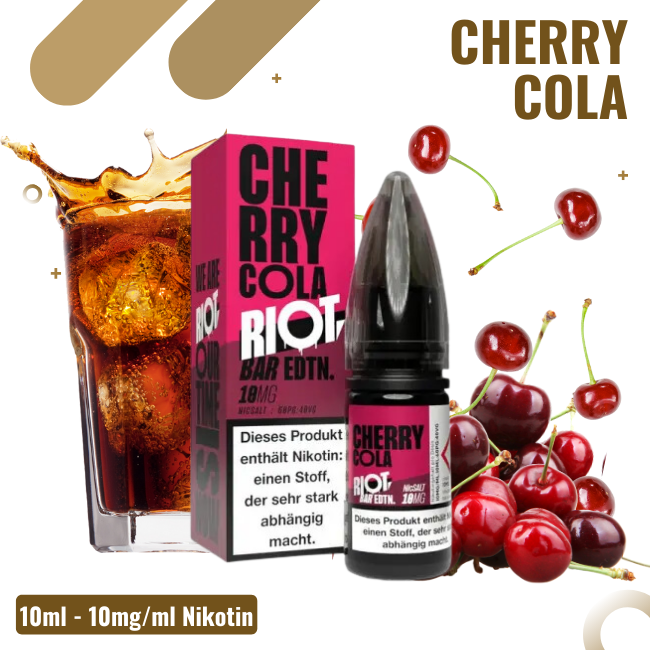 Riot Salt BAR EDTN 10ml - Cherry Cola