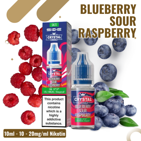 SKE Crystal Liquid 10ml NicSalt - Blueberry Sour Raspberry