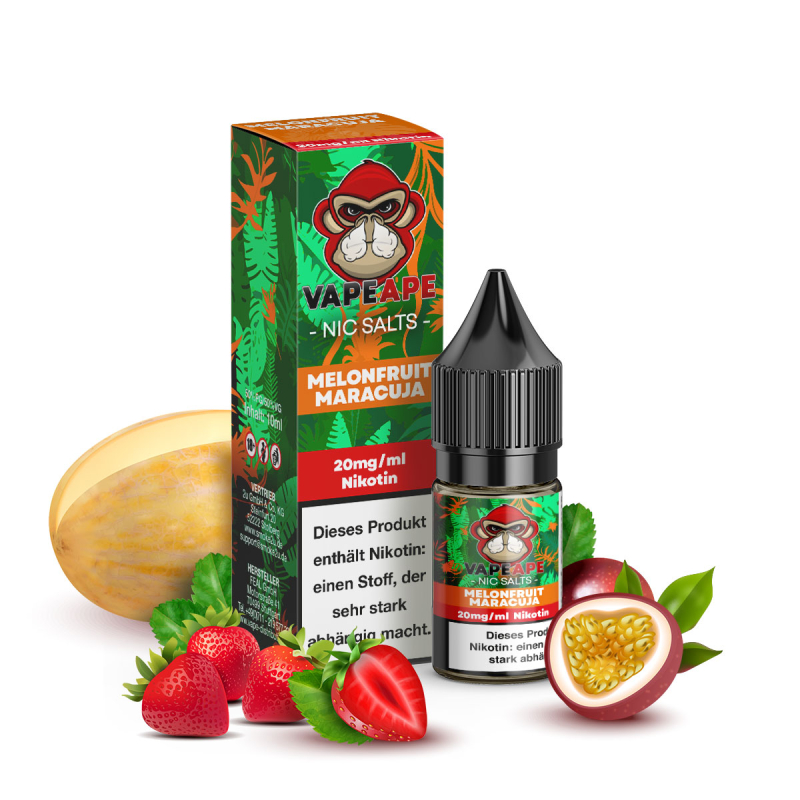 VapeApe Liquid 10ml - Melonfruit Maracuja - 20mg Nikotin