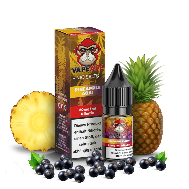 VapeApe Liquid 10ml - Pineapple Acai - 20mg Nikotin