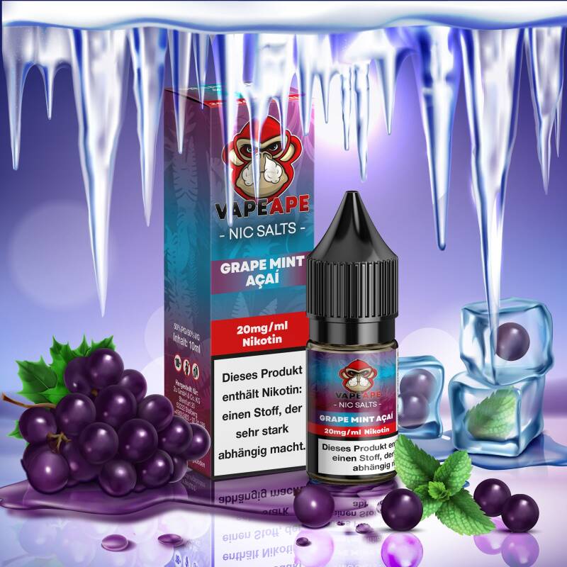 VapeApe Liquid 10ml - Grape Mint Acai