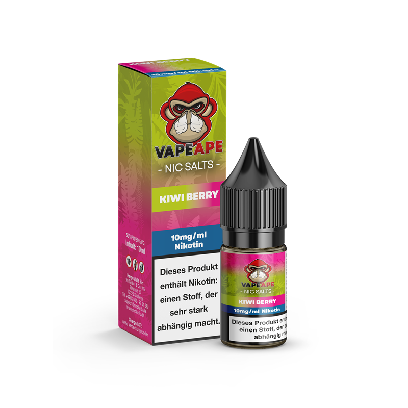 VapeApe Liquid 10ml - Kiwi Berry - 10mg Nikotin