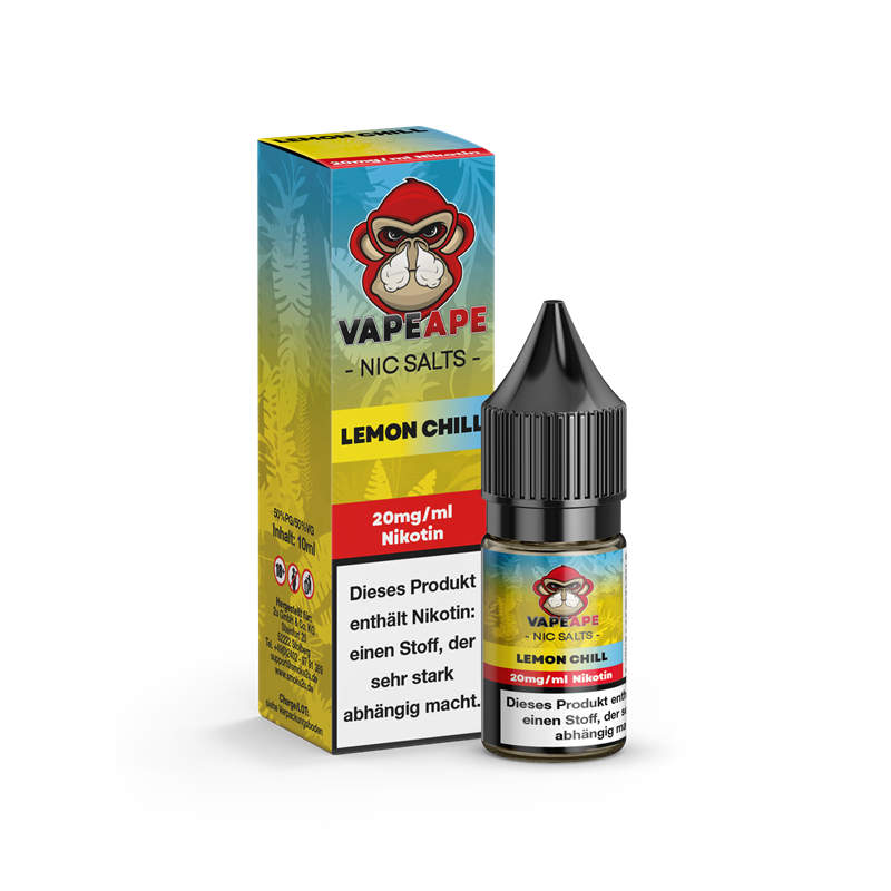 VapeApe Liquid 10ml - Lemon Chill - 20mg Nikotin