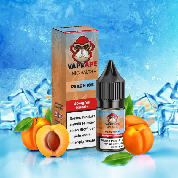 VapeApe Liquid 10ml - Peach Ice