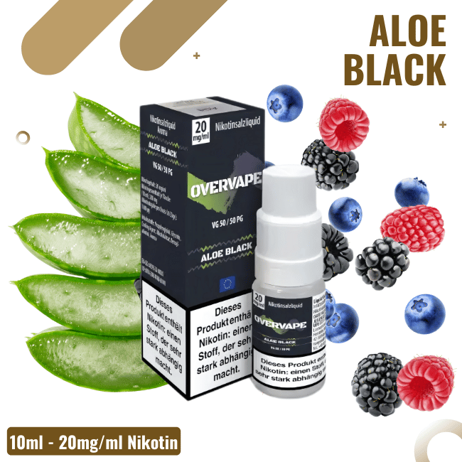 Overvape Liquid NicSalt - Aloe Black - 20mg Nikotin