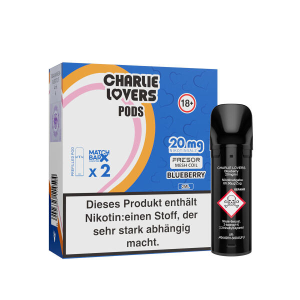 Charlie Lovers Pod - Duopack - Blueberry - ELFA Kompatibel