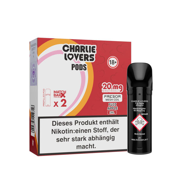 Charlie Lovers Pod - Duopack - Fuji Apple - ELFA Kompatibel