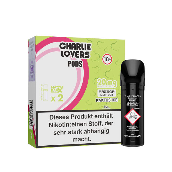 Charlie Lovers Pod - Duopack - Kaktus Ice - ELFA Kompatibel