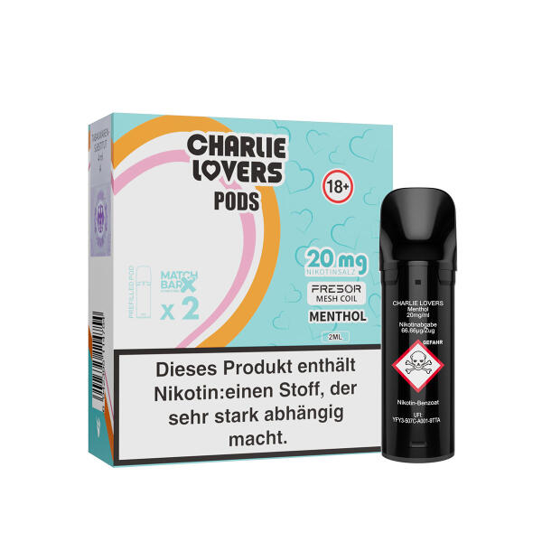 Charlie Lovers Pod - Duopack - Menthol - ELFA Kompatibel