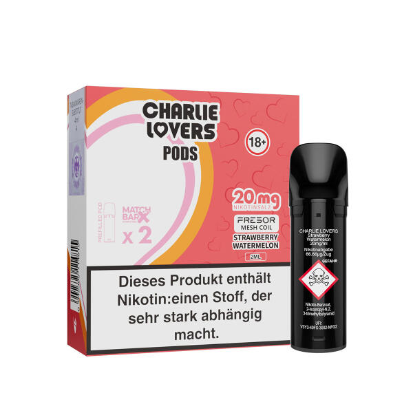 Charlie Lovers Pod - Duopack - Strawberry Watermelon - ELFA Kompatibel