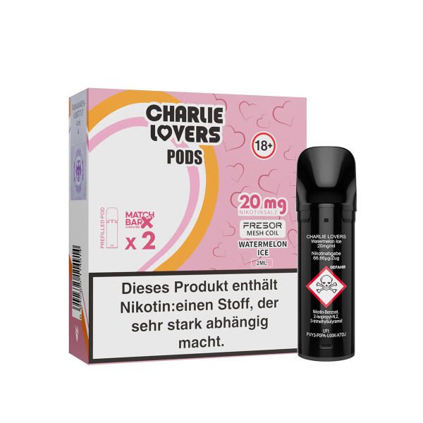 Charlie Lovers Pod - Duopack - Watermelon Ice - ELFA Kompatibel