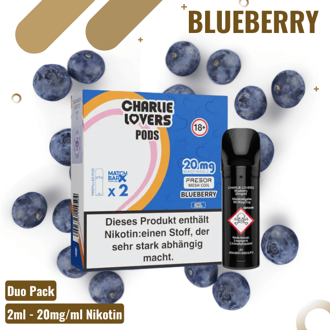 Charlie Lovers Pod - Duopack - Blueberry  - 10mg Nikotin