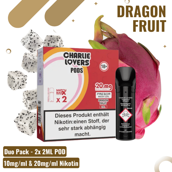 Charlie Lovers Pod - Duopack - Dragonfruit  - 20mg Nikotin