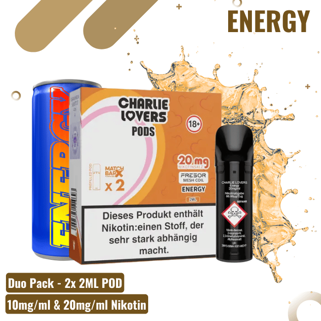 Charlie Lovers Pod - Duopack - Energy  - 10mg Nikotin