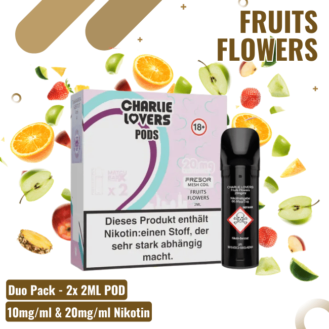 Charlie Lovers Pod - Duopack - Fruit Flowers  - 10mg Nikotin